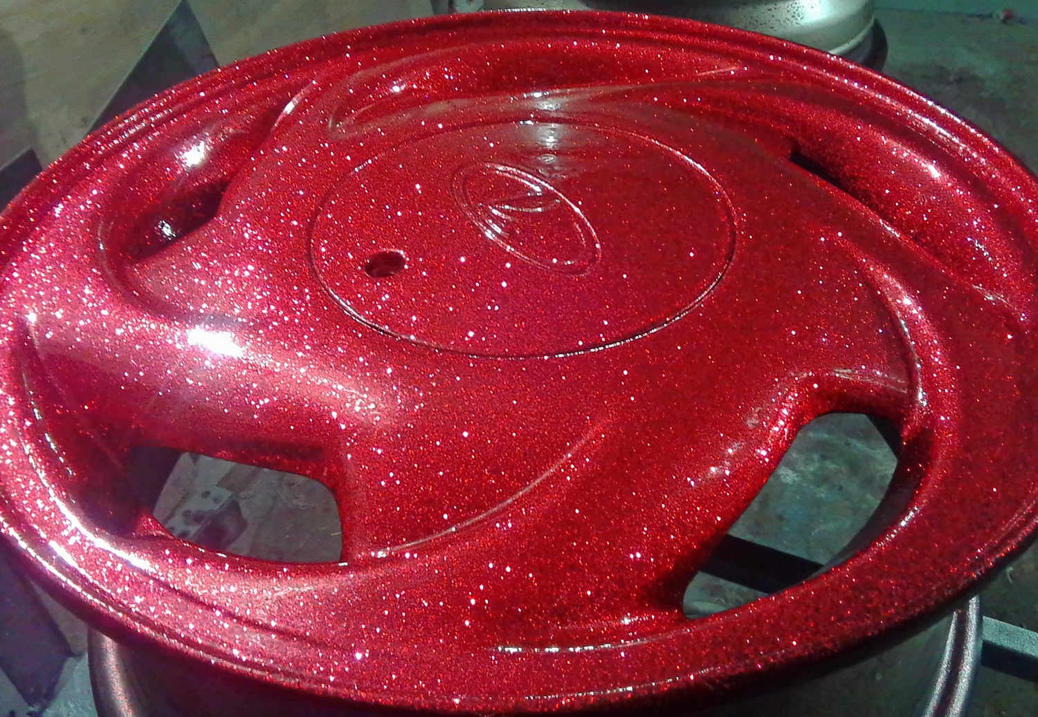 Покраска дисков глиттером